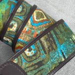Chico's Vintage  Wide Belt Womens Small Brown Green Blue Abstract Print Casual Photo 6