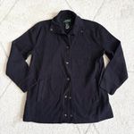 Ralph Lauren  Black Cotton Snap Button Cardigan Jacket Casual Minimalist Sweater Photo 0