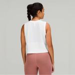 Lululemon Mesh Back Cropped Train Tank Top White Photo 2