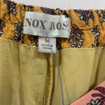 Nox Ros Maxi Dress Bohemian Floral Print Yellow Pink Tiered Spaghetti Strap M Size M Photo 4