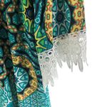 Winwin  Half Sleeve Lace Tunic Dress Shift Geometric Green Yellow 2XL-3XL Photo 1