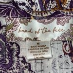 Band of the Free Lyonette Paisley Boho Mini Dress in Cream & Purple, Medium. NWT Purple Photo 7