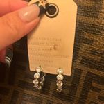 Anthropologie Silver and Clear Stone Earrings Photo 1