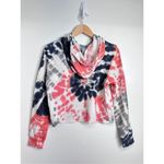Hurley Sweater Womens Jacket Tie Dye Cropped Long Sleeve Pullover Size Small Photo 1