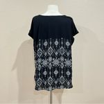 Mason & Belle  Black with White Geometric DesignTop Size XXL Photo 3