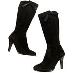 Cole Haan  Nancy Nike Air Tall Black Suede Riding Boots with Tassel, size 8.5 Photo 2