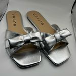 Unisa  Metallic Silver Bow Sandals 6.5 Photo 0