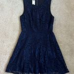 Ali Ra Navy Blue Lace Overlay Silk Sleeveless Dress in Womens Size 8 Photo 0