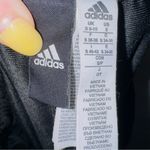 Adidas  Women's Black Mid Rise Straight Leg White 3 Stripe Track Pants size small Photo 2