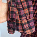 American Apparel Septembe Plaid Flannel Front Button Classic Western Preppy S Photo 3