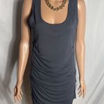 CAbi Navy Blue Sleeveless Ruched Tank Dress Size M 100% Rayon Photo 0