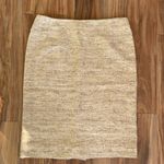 Oscar de la Renta  Beige Textured Tweed Skirt Made in Italy Photo 2