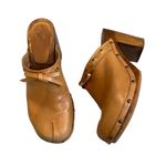 American Eagle Vintage 90’s Outfitters Leather Wooden Platform Clogs, Sz… Photo 1