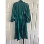 Victoria's Secret Vintage Robe Small Satin Damask Emerald Green Elegant Old Money Photo 9