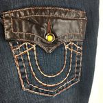 True Religion Ricky Pleather Jewel Embellished Straight Leg Jeans 29 Photo 2
