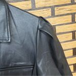 Marc New York Andrew  Faux Leather Button Front Dress Size Medium Photo 3