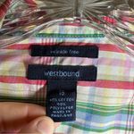 Westbound  Multicolor Plaid Print 3/4 Sleeve Button Up Blouse 16 Photo 1
