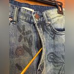 BDG Cowboy Jeans Hi Rise Grey Embroidered Thread Graffiti Doodle Straight Leg-25 Photo 5