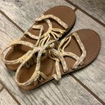 Vines Brand Braided Rope Sandals in Brown and Cream Tan Size 7 Photo 1