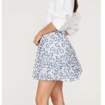 Ralph Lauren Rent the runway sz 2 polo white and blue floral lono mini skirt Photo 1