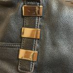 B Makowsky B. Makowsky Black Leather Handbag with Silver Hardware Photo 3