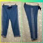 Tory Burch  Blue Denim Pants with drawstring sz 28 euc Photo 1