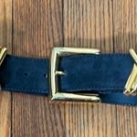 Vintage Escada Suede Belt Gold Hardware women’s 36 Black Photo 1