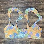 Aerie  Medium Orange Ruffle Bikini Top NEW Photo 0