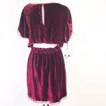 Talula Aritzia maroon velvet cutout back dress Photo 1