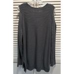 a.n.a  Gray Cold Shoulder Cable Knit Round Neck Long‎ Sleeve Sweater Size XL H/L Photo 4