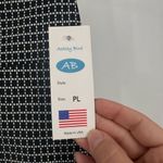 NWT Ashley Blue Stretch Pencil Skirt Black & White Geometric Dot Large Petite Photo 6