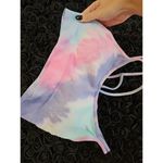 Women's seamless stretches sports bra tie dye top. Pink Size M Photo 2
