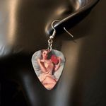 Boutique Pinup Girl Guitar Pick Earrings Photo 1