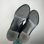 Mango | leather ankle mid heeled boots Round toe black 38 Photo 6