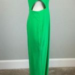 AQUA Women's Formal Dress Size 8 Green Crepe Cut Out Sleeveless Evening Gown Photo 4