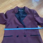 ZARA  Women’s Tuxedo Double Breasted Blazer Jacket Cabernet Burgundy Sz Large Photo 11