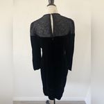 Liz Claiborne Vintage Black Velvet Lace Dress by Size 12 Petite Photo 1