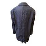 Steve Madden  Women's M Imaan Blazer Navy Blue Pinstripe Office Contemporary New Photo 5