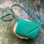 Jim Thompson Vintage green pleated silk square evening cocktail shoulder purse Photo 0