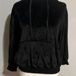 Alice + Olivia Alice + Olivia black velour hoodie kangaroo pocket size XS NEW Photo 0