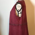 Premise 💛 NWT 💛 BOHEMIAN FAUX SUEDE LONG STUDDED VEST CRANBERRY COLOR SIZE MED. Photo 7