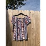 Pink Rose Women's Floral‎ Off-Shoulder Shirt Blouse Top - Medium floral boho Photo 5