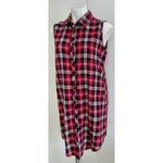 Sans Souci Red Plaid Shirtdress Photo 4
