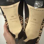 Cole Haan  Grand OS Raquel Suede Calf Hair Bootie Black Leopard Business Chic 9.5 Photo 6