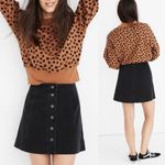 Madewell Metropolis Snap Jean Skirt in Rawley Black Photo 1