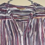 Hope & Harlow Women’s Rayon/Poly Long Sleeve Roll Up Button Arms Sz Large Photo 2