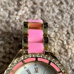 Women’s‎ vintage light pink/gold crystal watch needs a new battery Pink Photo 4