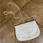 small white vintage beaded floral bag Photo 0