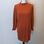Socialite ribbed burnt orange long sleeve dress Photo 1