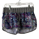 Athleta  Shorts Womens 4 Purple Floral Drawstring Running Activewear‎ Lightweight Photo 0